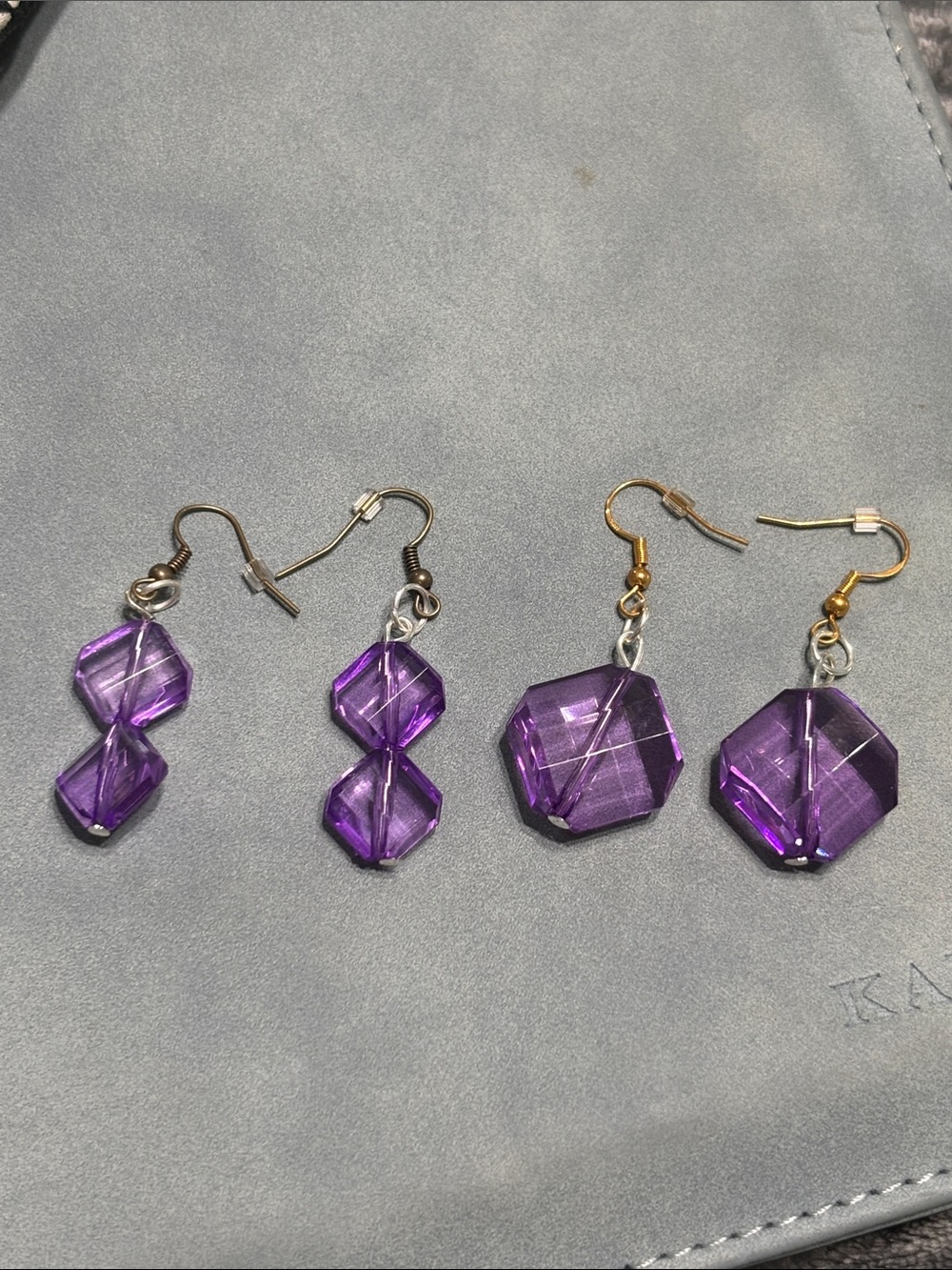 Handmade Purple Dangle Earrings - Women Jewelry